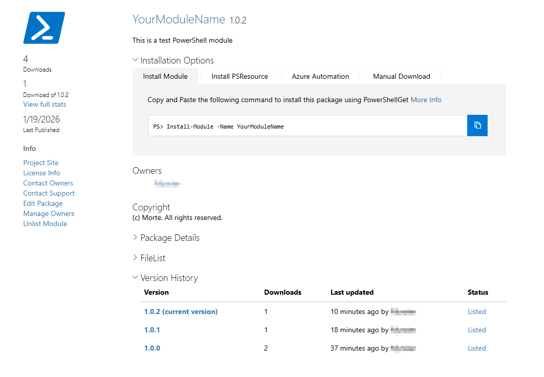 PowerShell Gallery Release